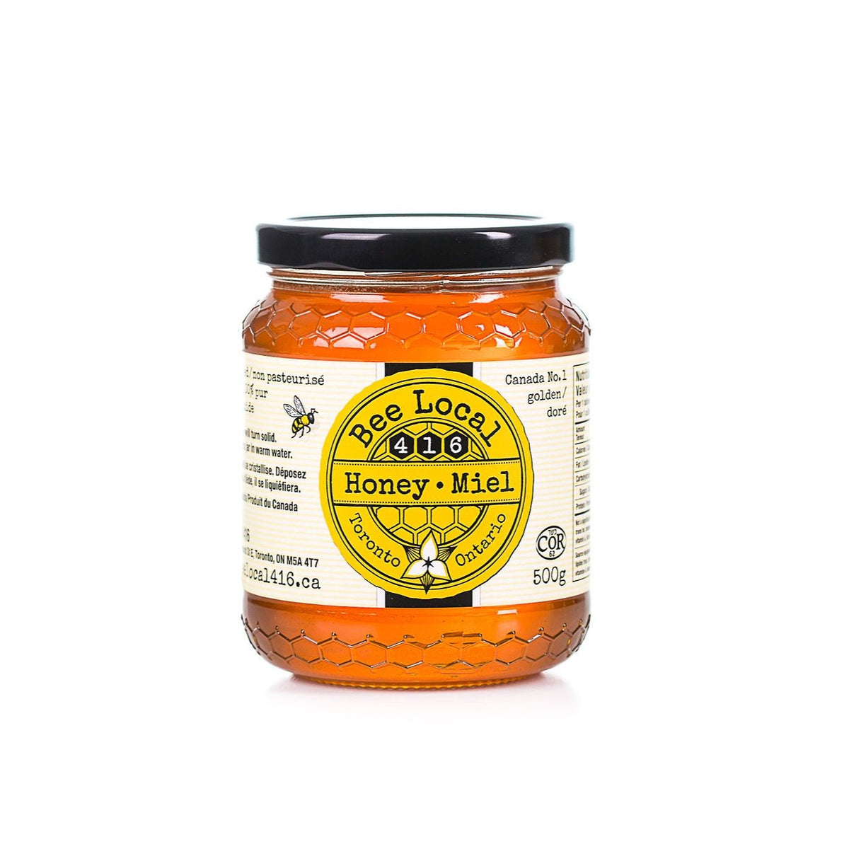 Ontario No. 1 Golden Honey – 500g | Bee Local 416 Toronto