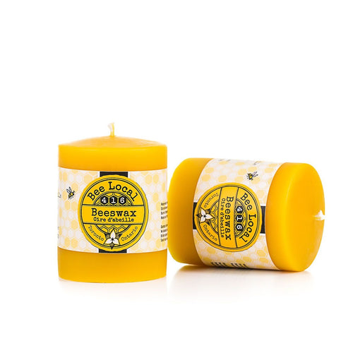 Bougie en cire d'abeille (pilier)